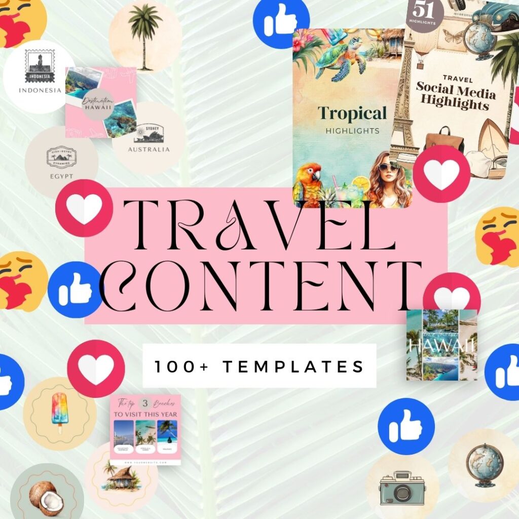 Travel Content Template Bundle Mock-Up